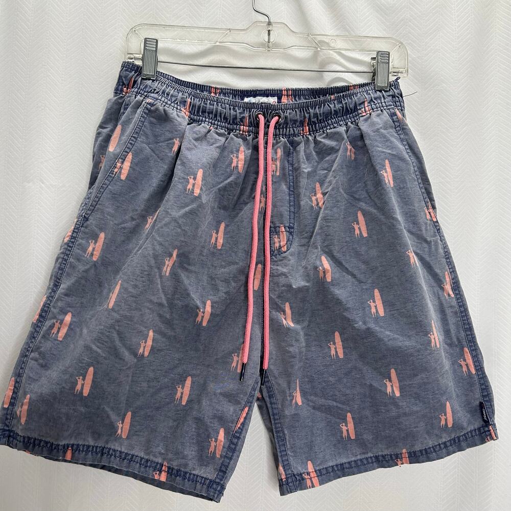 Johnnie O mens swim trunks large gray